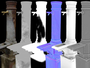 Fountain CM Low-poly 3D Model