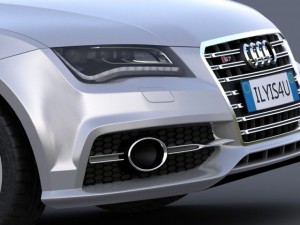 audi a7 s7 sportback 2012 3D Модель