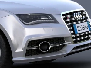 audi a7 s7 sportback 2012 3D Model