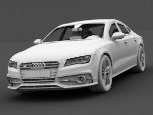 audi a7 s7 sportback 2012 3D Модель