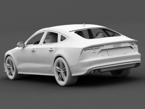 audi a7 s7 sportback 2012 3D Модель