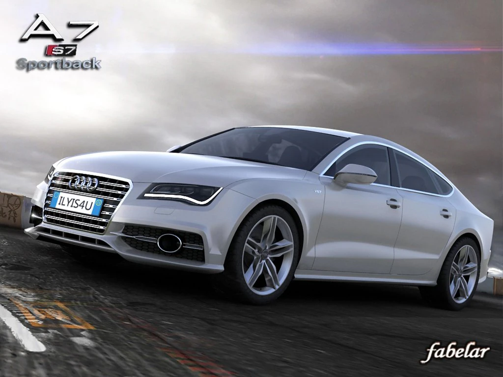 audi a7 s7 sportback 2012 3D Model .c4d .max .obj .3ds .fbx .stl .blend 