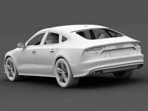 audi a7 s7 sportback 2012 3D Model