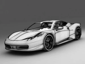 ferrari 458 std mat 3D Model