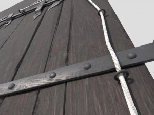 Port&atilde;o principal do castelo Modelo 3D