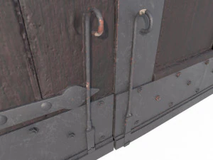 Port&atilde;o principal do castelo Modelo 3D