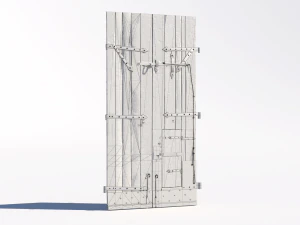 Port&atilde;o principal do castelo Modelo 3D