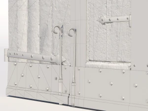 Port&atilde;o principal do castelo Modelo 3D