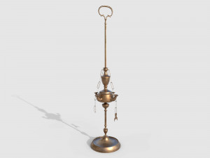 Brass oil lamp 3D मॉडल