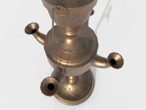 Brass oil lamp 3D Model