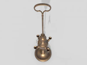 Brass oil lamp 3D Model