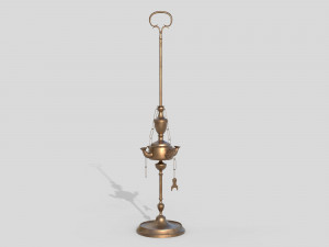 Brass oil lamp Modelo 3D