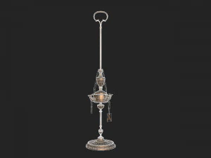 Brass oil lamp 3D Model