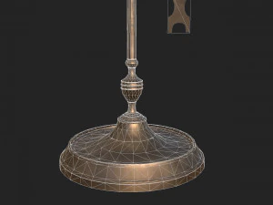 Brass oil lamp 3D Model