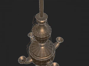 Brass oil lamp 3D Model