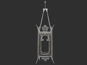 Wrought iron lantern 1 3D Model
