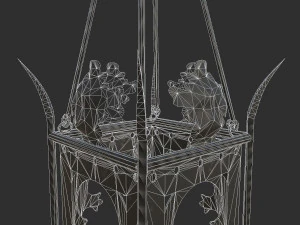 Wrought iron lantern 1 3D Model