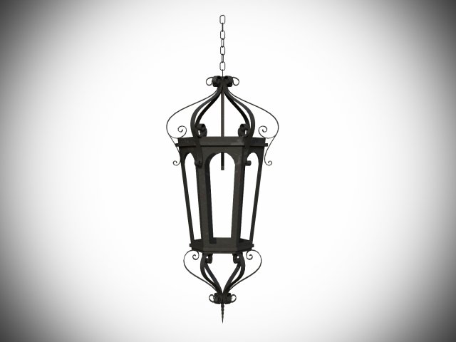 Wrought iron lantern 2 Modello 3D .c4d .max .obj .3ds .fbx .stl .blend 