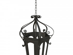 Wrought iron lantern 2 Modello 3D