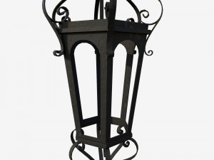 Wrought iron lantern 2 Modello 3D