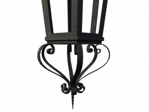 Wrought iron lantern 2 Modello 3D