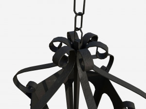 Wrought iron lantern 2 Modello 3D