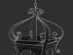 Wrought iron lantern 2 3D Model