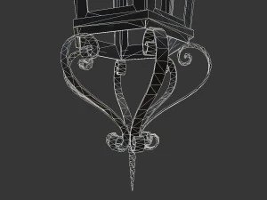Wrought iron lantern 2 3D Model
