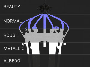 Wrought iron lantern 2 Modello 3D