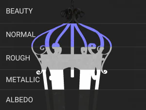Wrought iron lantern 2 3D Model