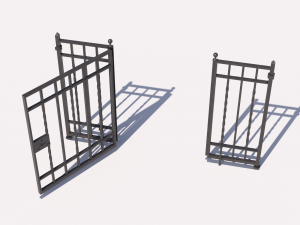 Wrought iron gate 1 3D Model