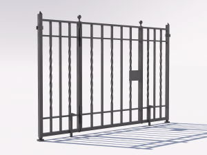 Wrought iron gate 1 3D Model