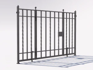 Wrought iron gate 1 3D Model