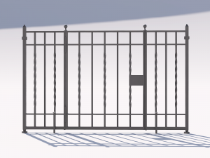 Wrought iron gate 1 3D Model