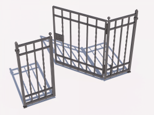 Wrought iron gate 1 3D Model