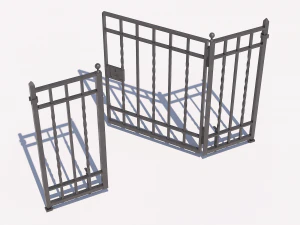 Wrought iron gate 1 3D Model