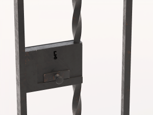 Wrought iron gate 1 3D Model