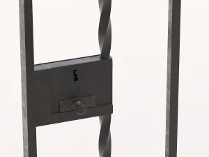 Wrought iron gate 1 3D Model