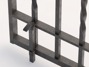 Wrought iron gate 1 3D Model