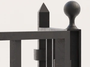 Wrought iron gate 1 3D Model