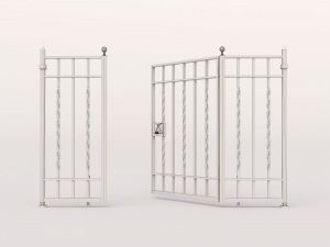 Wrought iron gate 1 3D Model