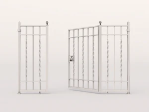 Wrought iron gate 1 3D Model