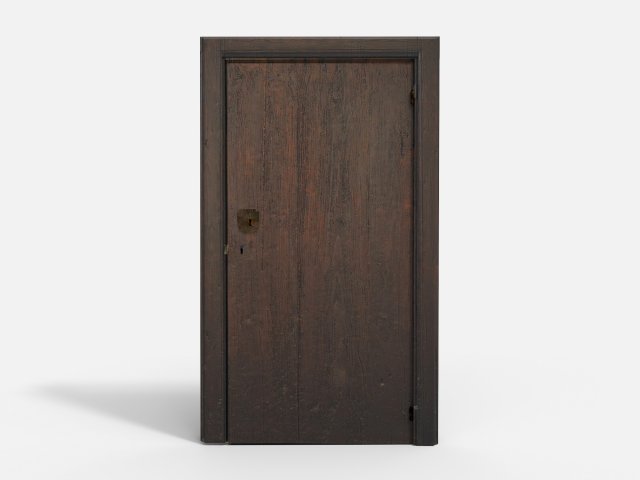 Wooden door 2 3D Model .c4d .max .obj .3ds .fbx .stl .blend 