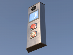 Elevator push button panel 3D 模型