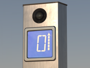 Elevator push button panel 3D 模型