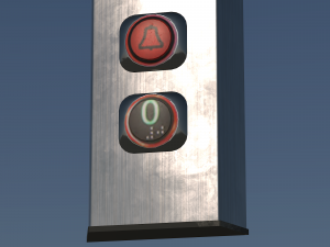 Elevator push button panel 3D 模型