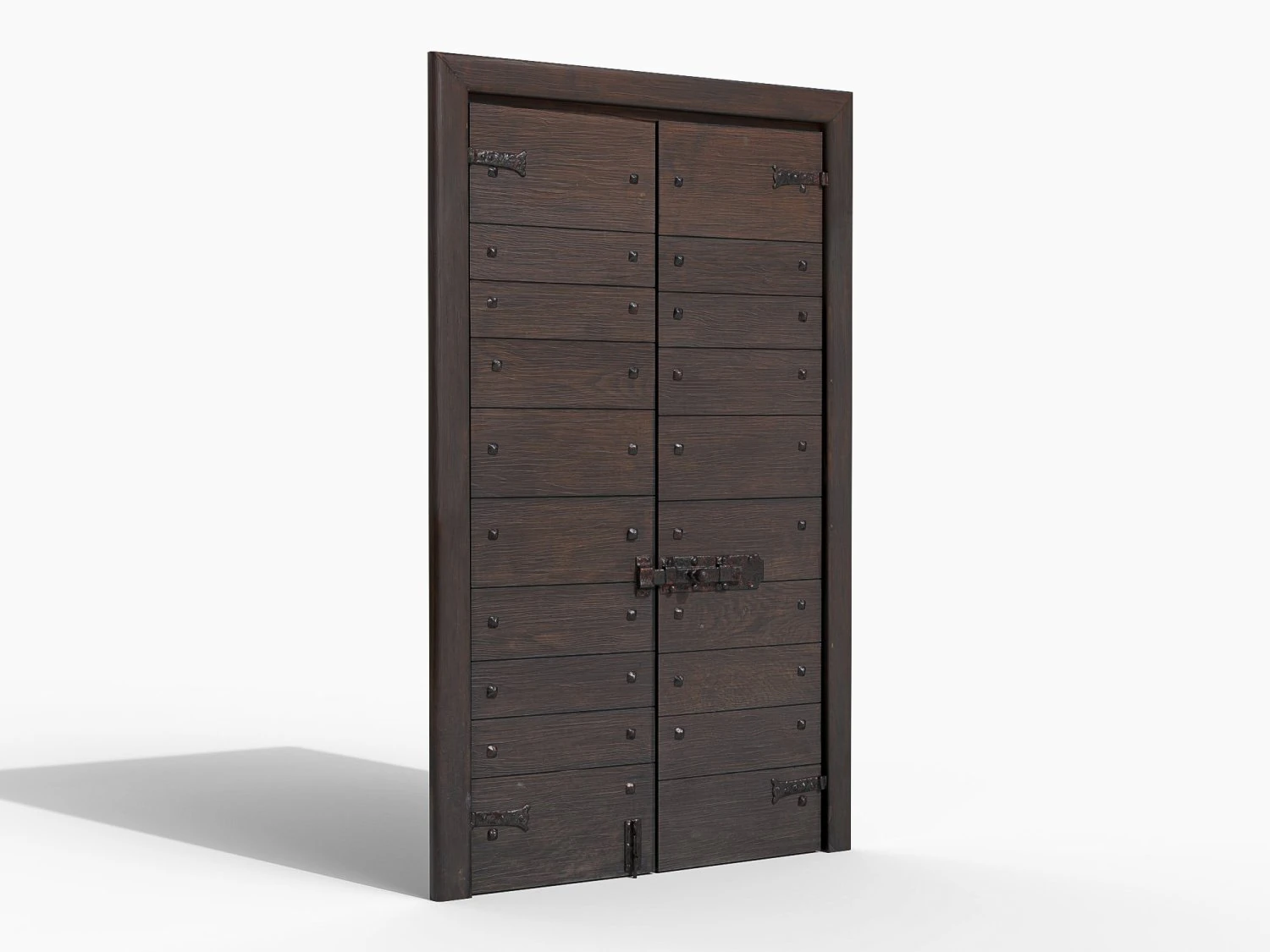 Wooden door 4 3D Model .c4d .max .obj .3ds .fbx .stl .blend