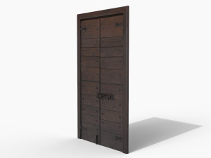Wooden door 4 Modèle 3D