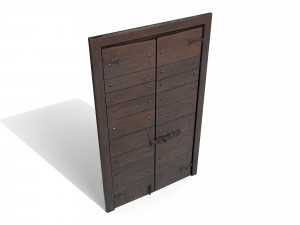Wooden door 4 Modèle 3D