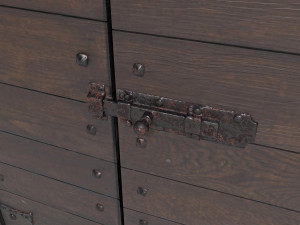 Wooden door 4 Modèle 3D